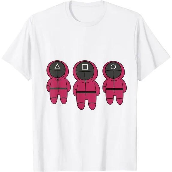 Áo thun SQUID GAME tay ngắn Be Yourself unisex full Size CHIBI CHỮ HÀN TRÒ CHƠI CON MỰC