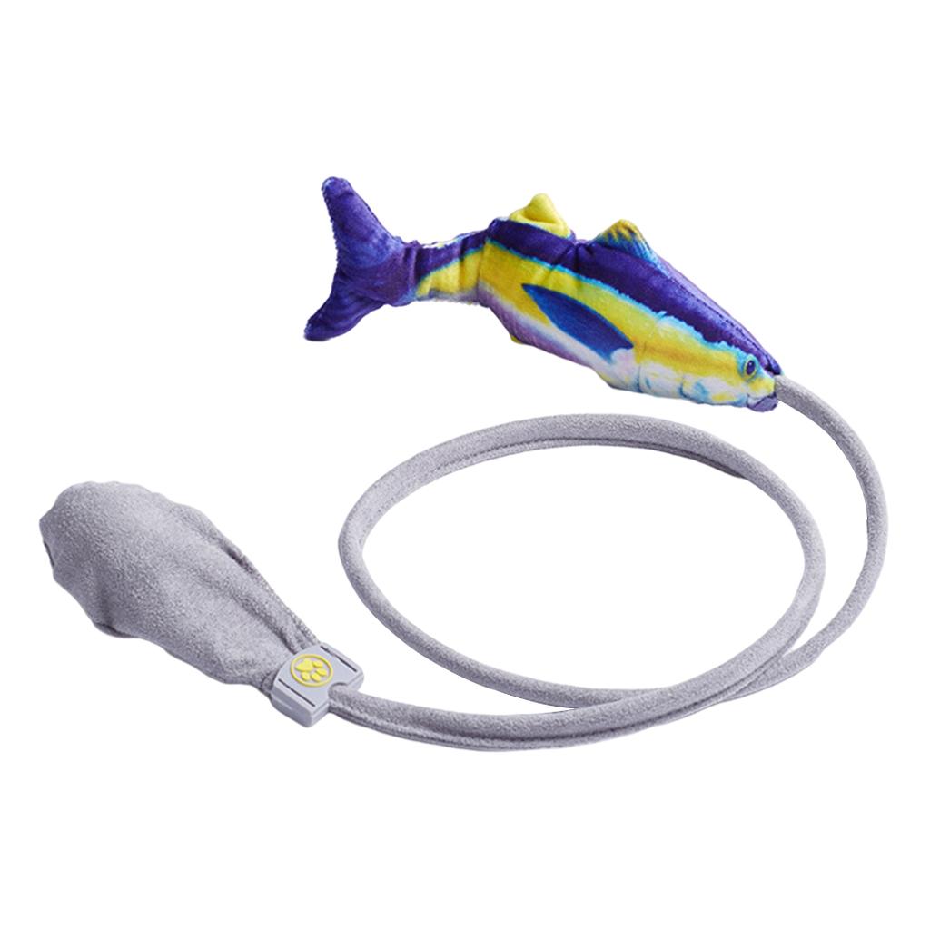 Moving Fish Cat Toy Realistic Interactive Flopping Fish Cat Kicker Catnip Toys for Indoor Cats Pets Kitten Manual Control Wagging Fish