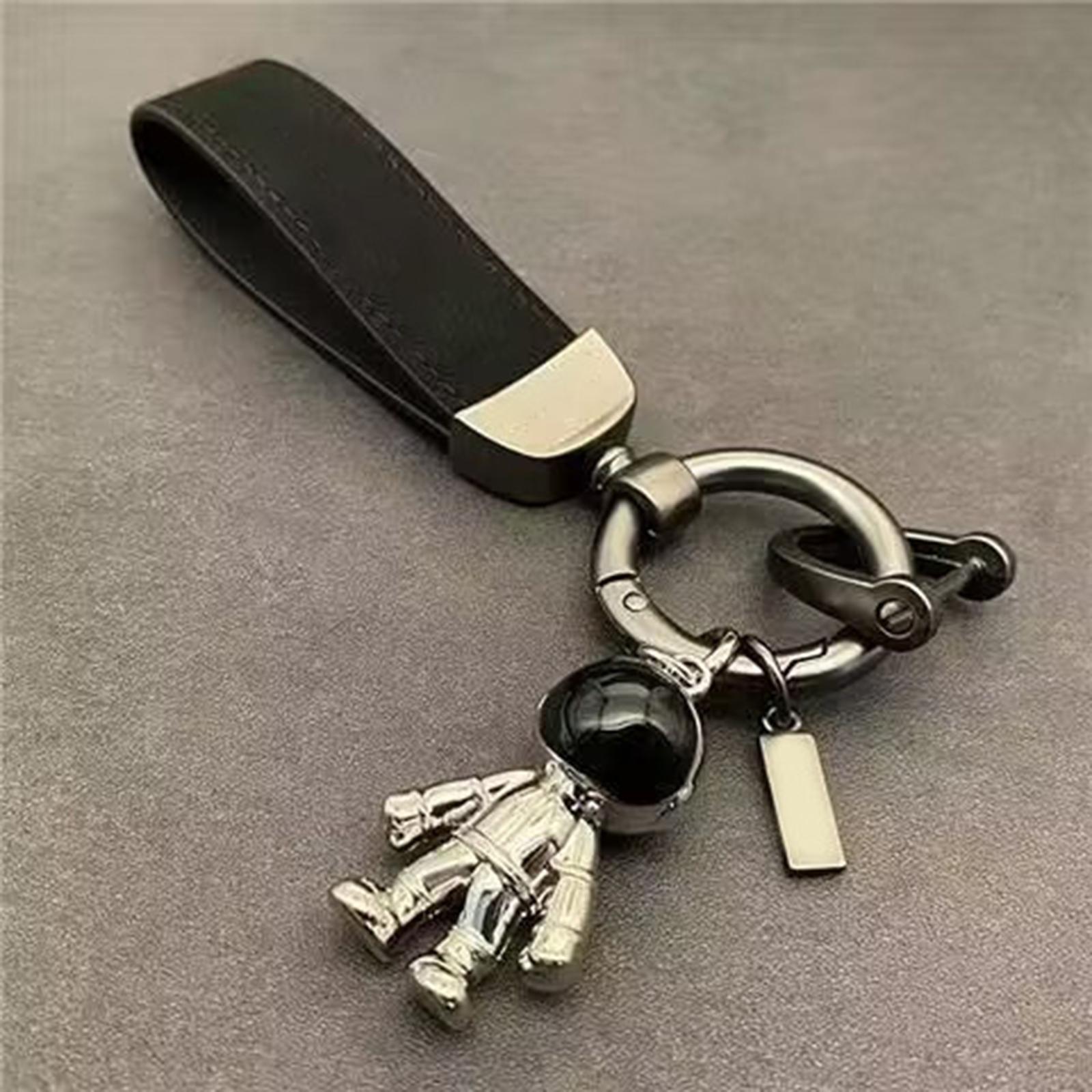 PU Leather Keychain Key Chain Holder Simple Fashion Gift Universal Wrist Strap Decor Zinc Alloy Wear Resistant Pendant for Backpack Men