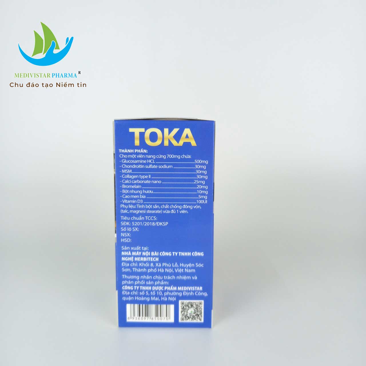 Combo 4 Lọ Viên Uống Bổ Khớp TOKA Hỗ Trợ Làm Chậm Thoái Hóa Khớp, Bổ Sung Dưỡng Chất Giảm Khô Khớp Giúp Vận Động Dễ Dàng Linh Hoạt 60 Viên/Lọ