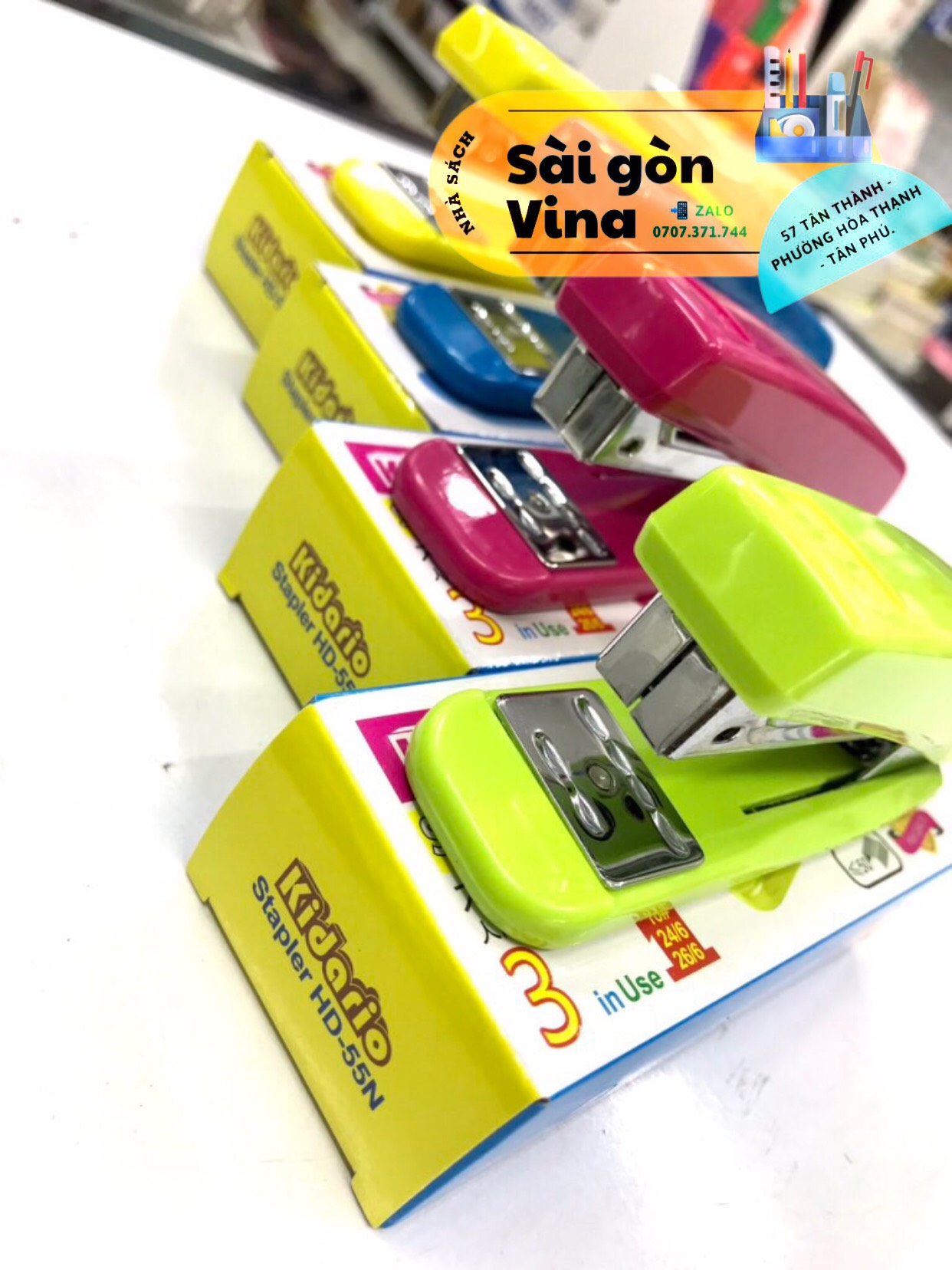 Bấm Kim Kidario Số 3 HD-55N -Giao Màu ngẫu Nhiên