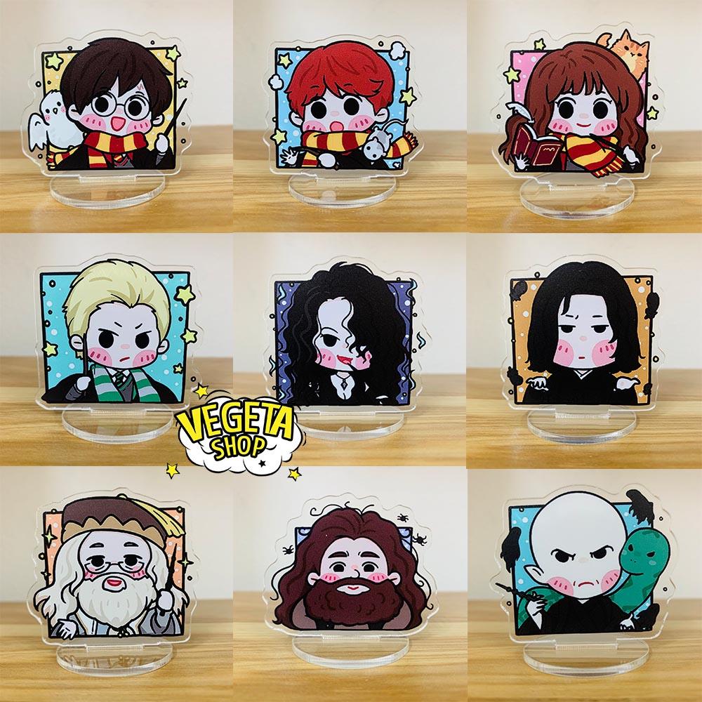 Mô Hình Tượng Standee Acrylic Mica 2 mặt - Set 9 Harry Potter - Hermione Ron Draco Malfoy Dumbledore Luna Lovegood Snape