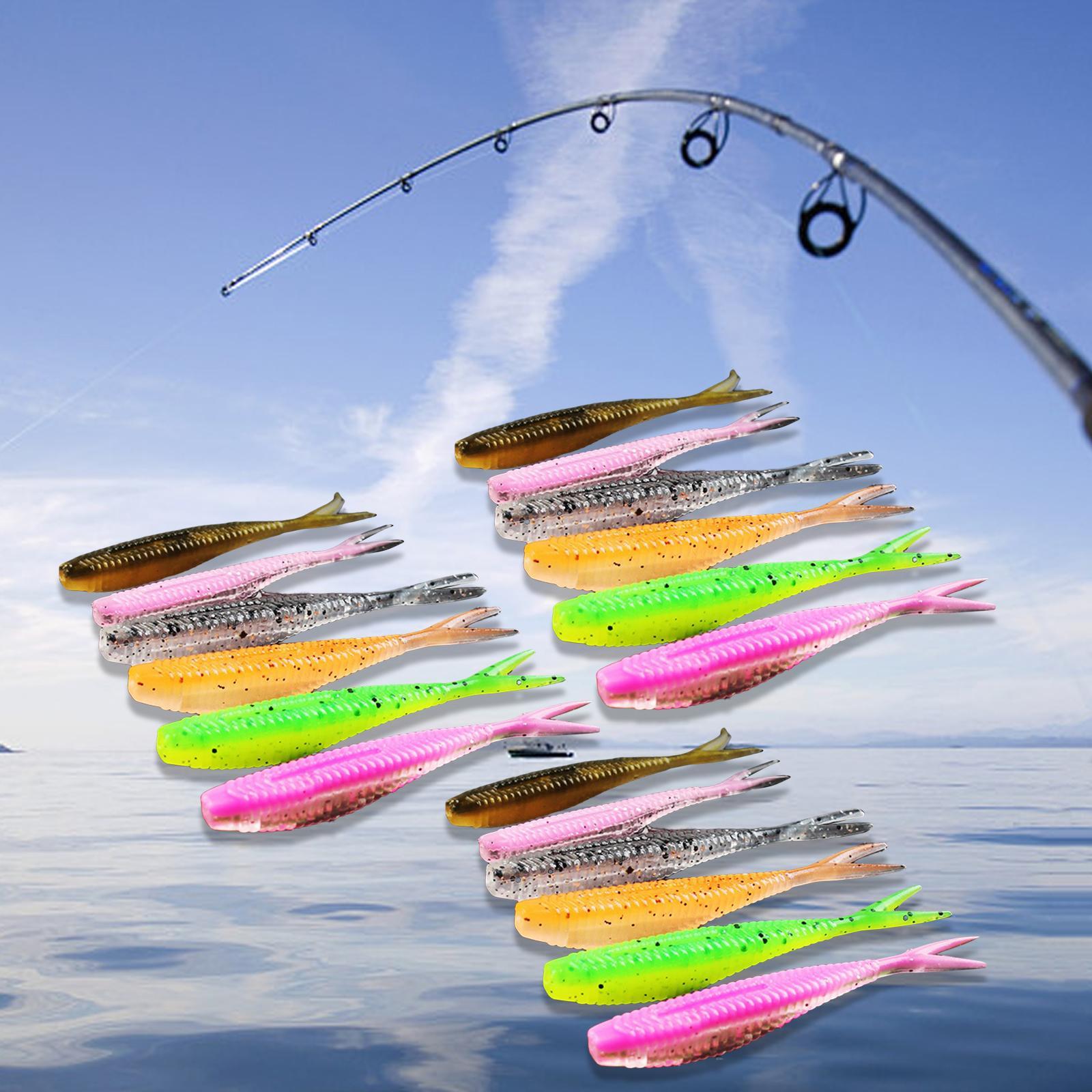 Fishing Lures Baits silicone Tackle Hooks 6cm 18pcs