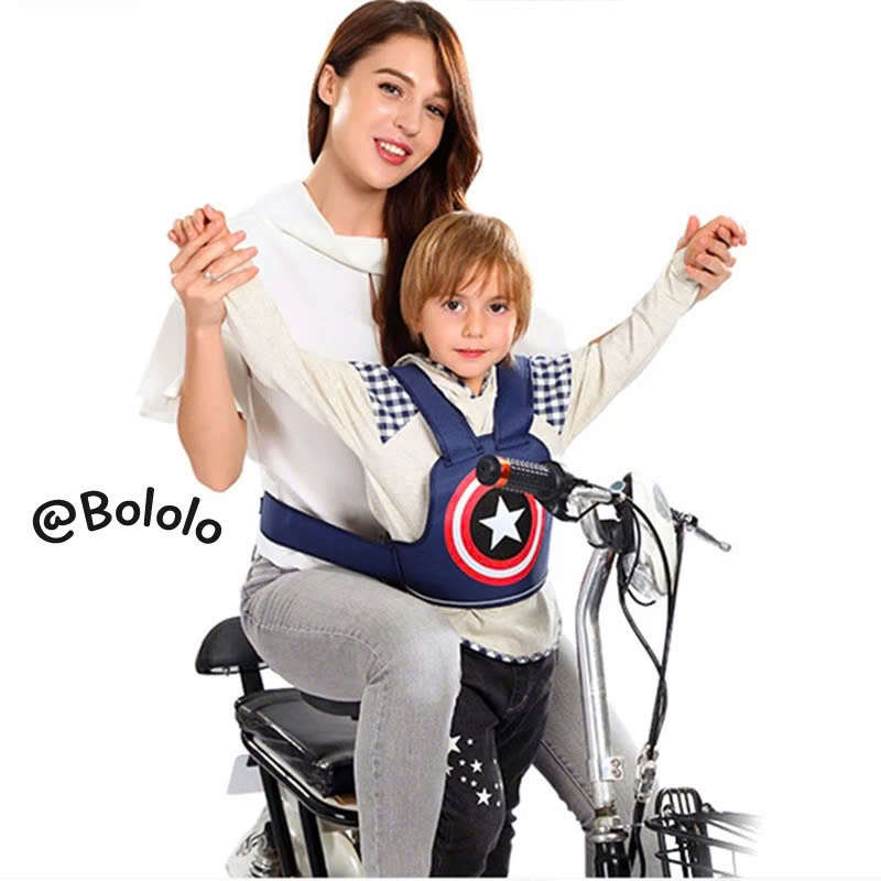 Đai đi xe máy cho bé phản quang, thoáng khí sử dụng khóa 2 cấp bền chắc, chống bui bẩn An Toàn Dây Yếm Chở Trẻ Em Ngồi Trước Sau Cho Bé Trai Gái
