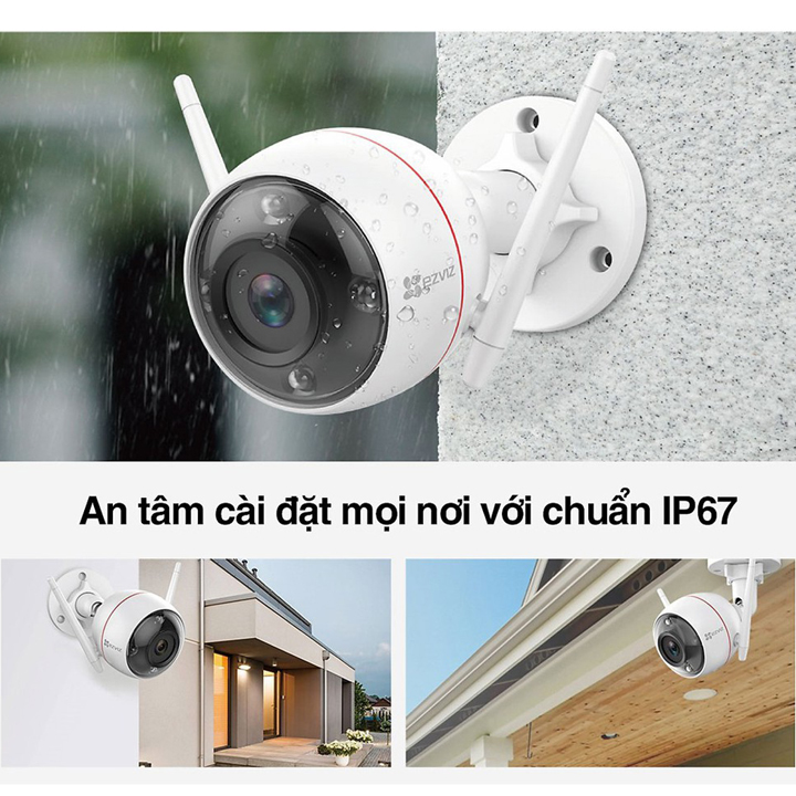 Camera IP Wifi ngoài trời EZVIZ C3W Pro Color Night bản 2MP hàng chính hãng Nhà An Toàn