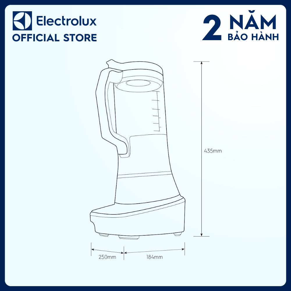 Máy xay sinh tố Electrolux 900W Explore 7 -  E7TB1-50CW - Xay mịn hơn, an toàn, 3 tốc độ nhồi, đa dạng mức xay [Hàng chính hãng]