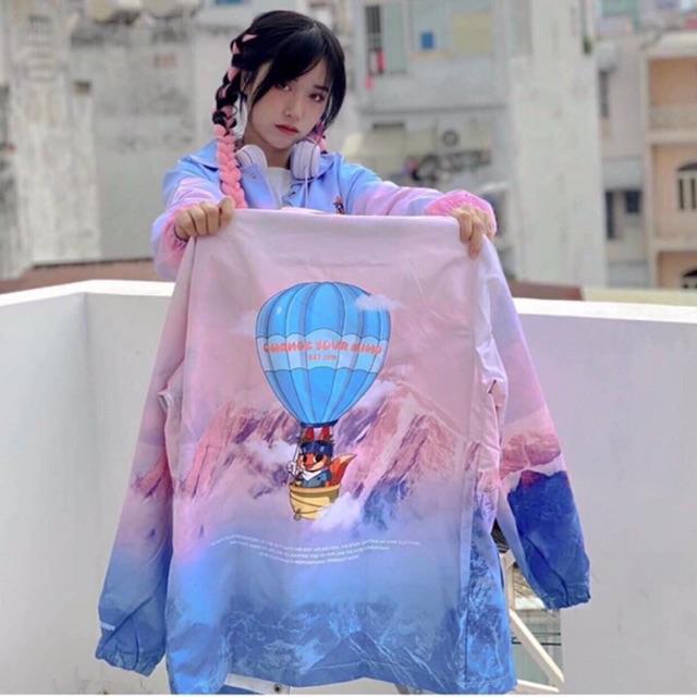 Áo khoác dù loang nam nữ