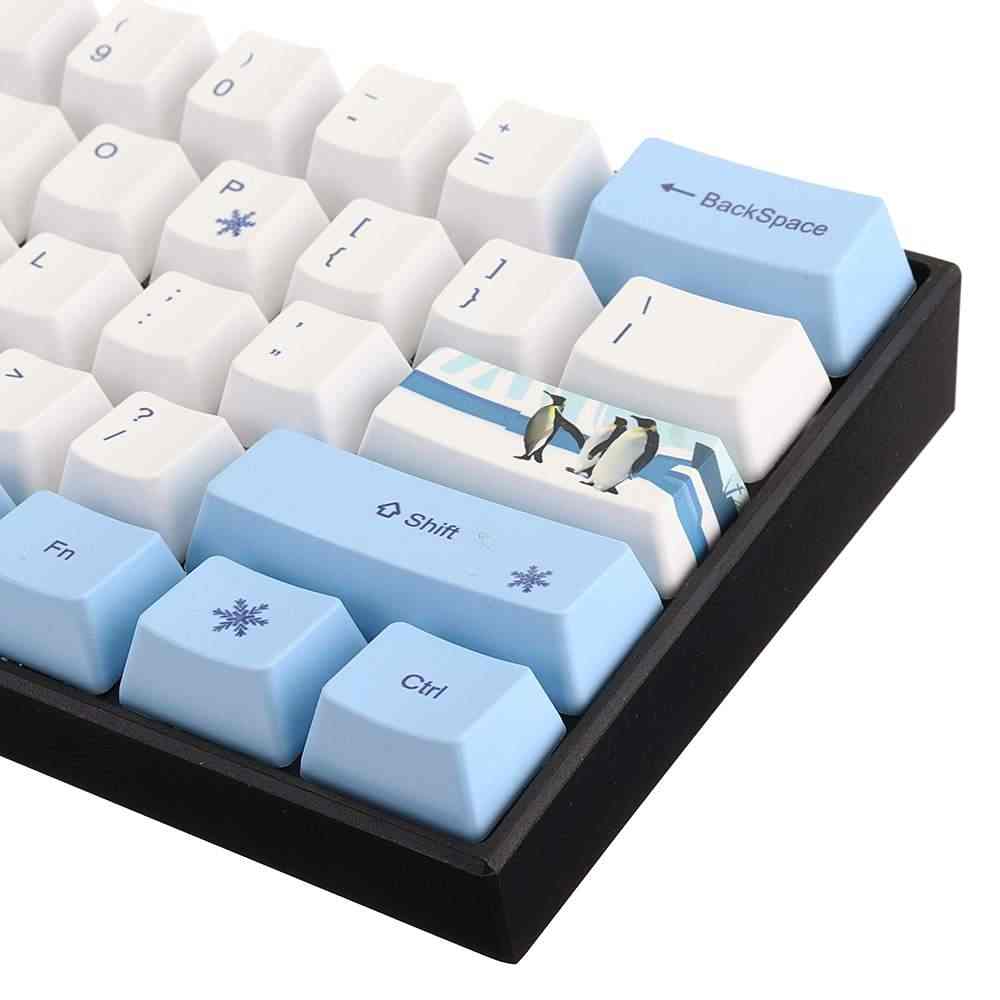 Keycap (mũ phím) PBT dành cho Bàn phím cơ không dây RK61 – Chính hãng Royal Kludge. 61 phím, công nghệ in Dye – sub, bền đẹp. OEM Profile.