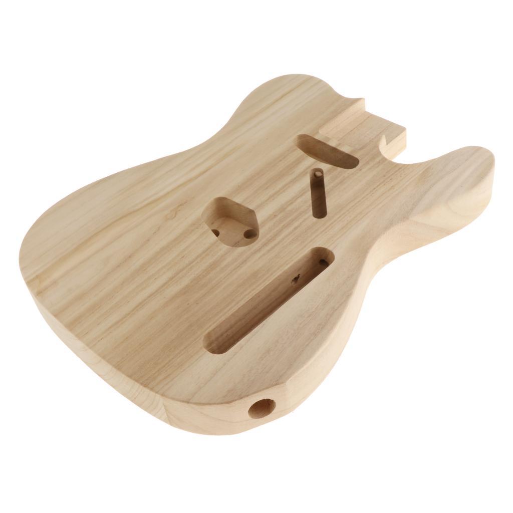 Unfinished Electric Guitar Body Handcrafted Polished Guitar Barrel Maple Wood for TL-T02 Electric Guitar Replacement Part