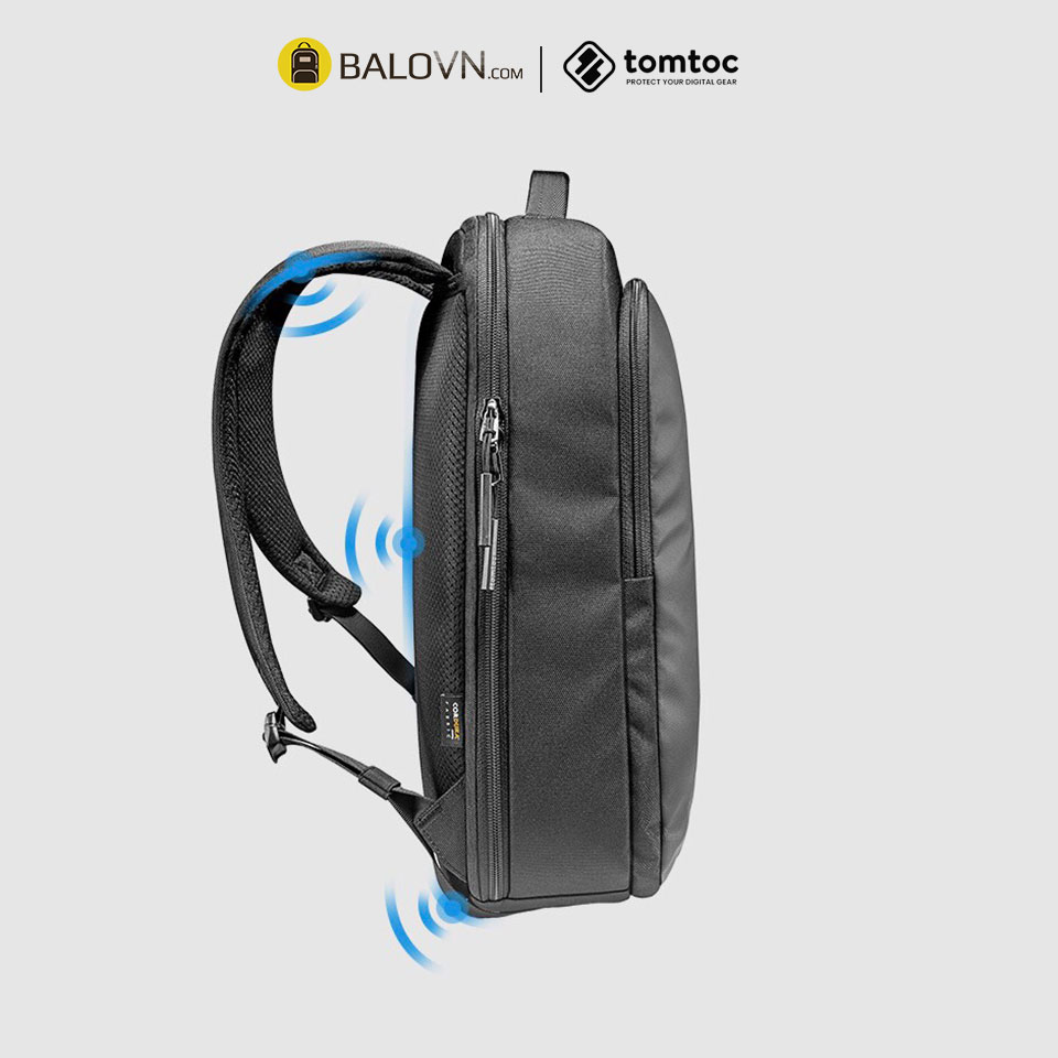 Balo Tomtoc H62 Premium Lightweight Business for Macbook pro 13″/14″/15″/16″ Black