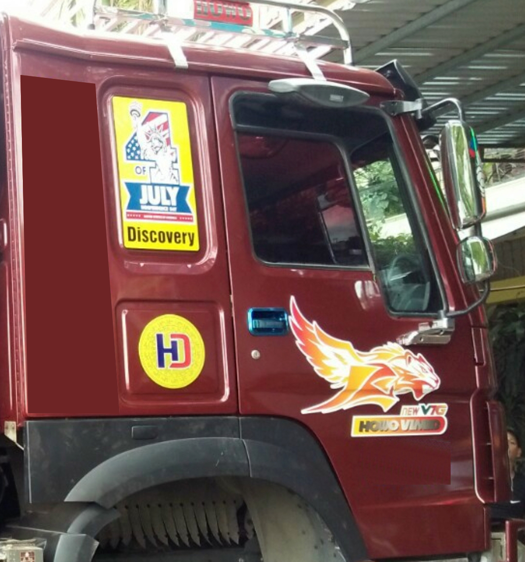 Tem hổ Howo dán xe tải các màu, decan trang trí xe tải