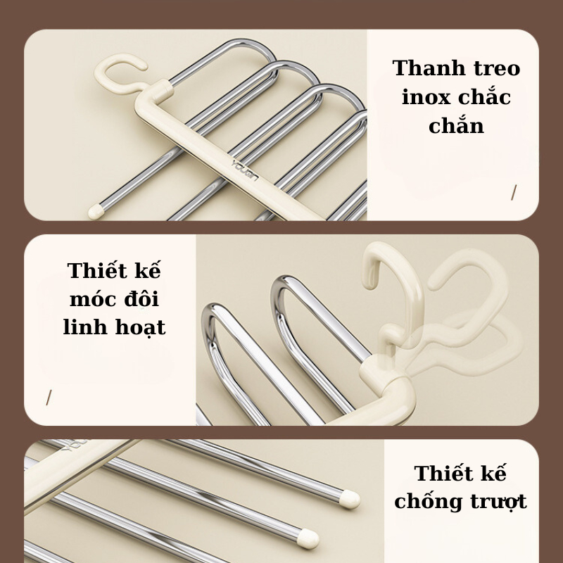 Móc Treo Quần Áo Thông Minh Gấp Gọn - Tiết Kiệm Không Gian Cho Tủ Quần Áo Nhà Bạn