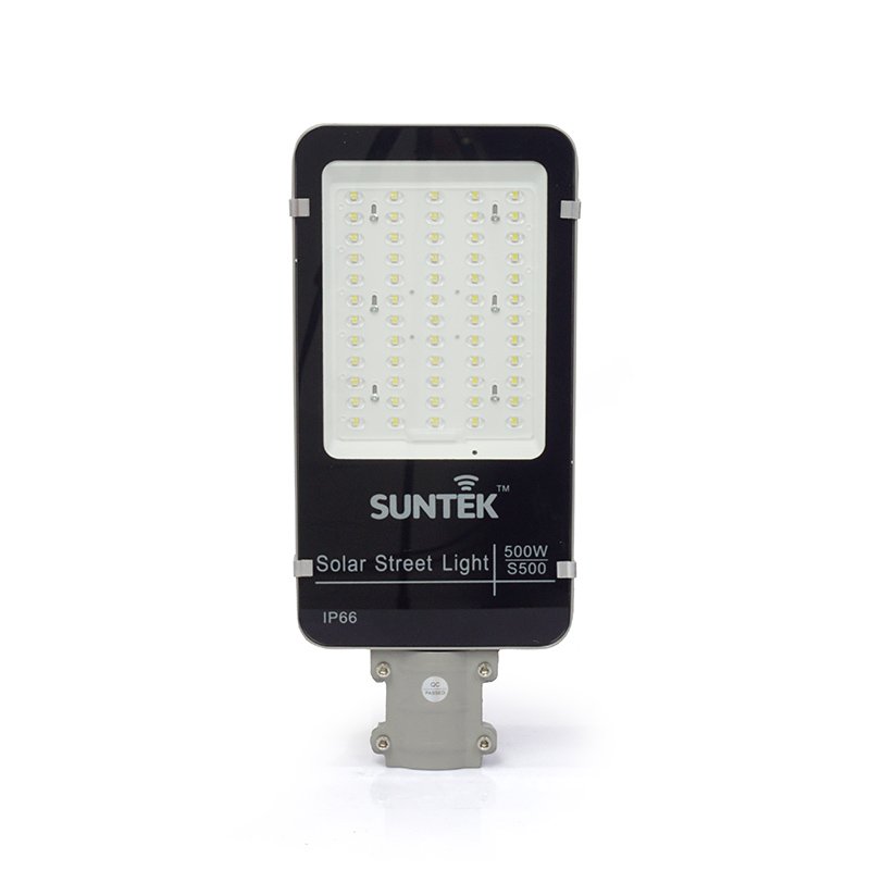 Đèn Đường Năng Lượng Mặt Trời SUNTEK LED Solar Street Light S500 Plus 500W - Chống Nước/Bụi/Sét | Chiếu sáng 22 giờ | Điều khiển Từ xa | Tự động Bật/Tắt khi trời Tối/Sáng - Hàng Chính Hãng - Bảo hành 2 năm 1 đổi 1