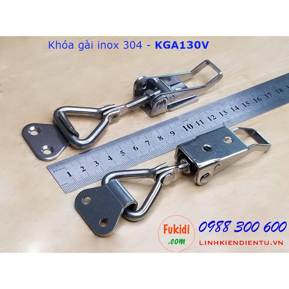 Khóa gài SU304 tay kéo gập và thay đổi chiều dài - KGA130V