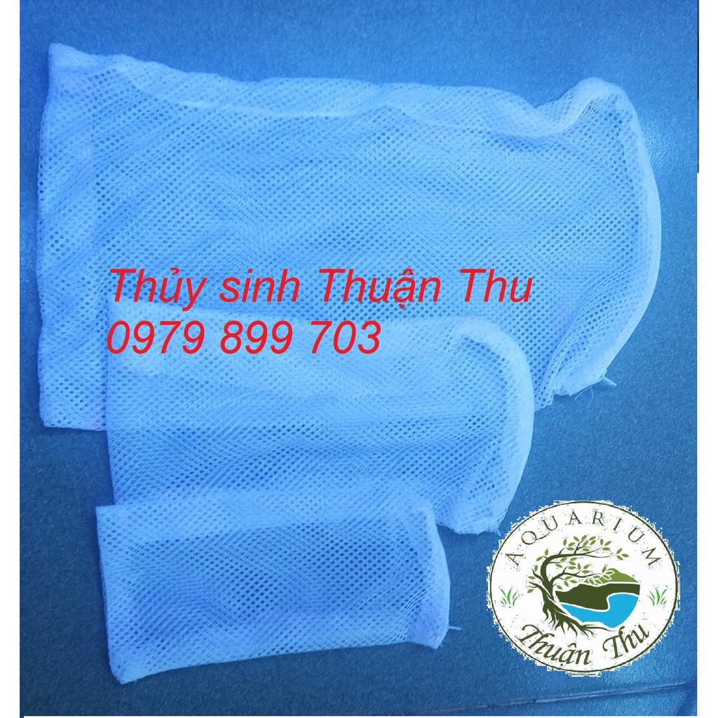 Túi lưới vải đựng vật liệu lọc mắc lưới 2mm dây kéo và dây rút