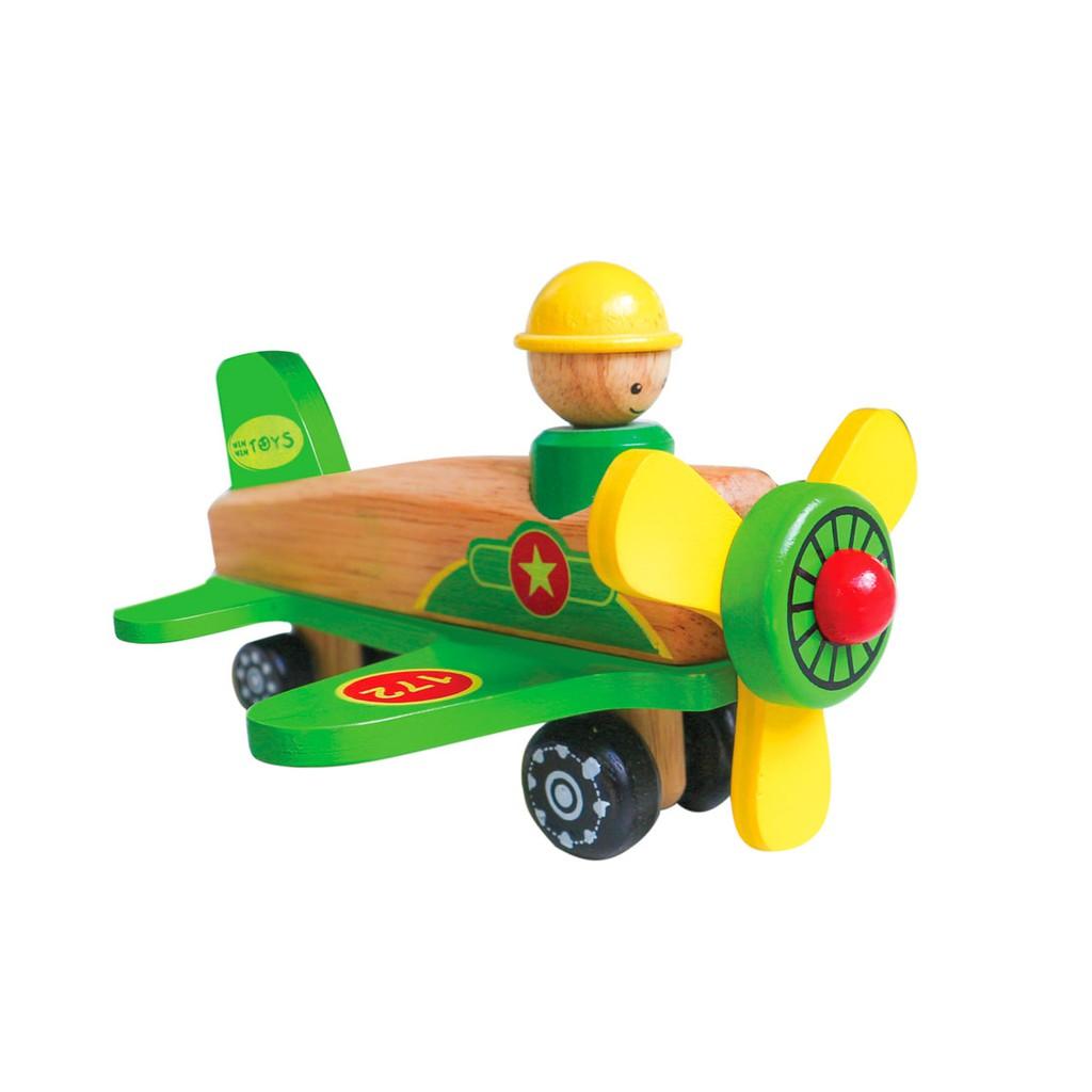Máy bay quân sự cỡ nhỏ đồ chơi bằng gỗ