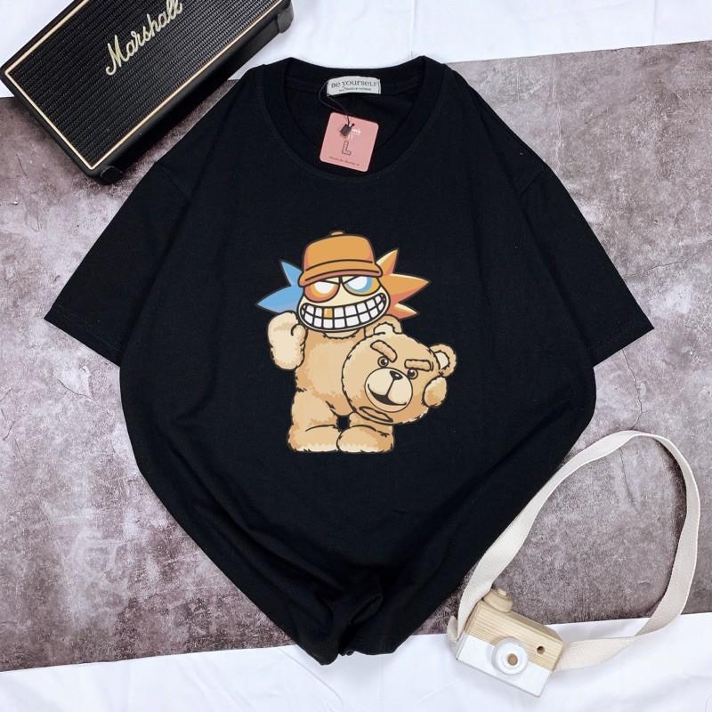Áo Thun Tay Ngắn UNISEX GẤU - Hình chụp thật
