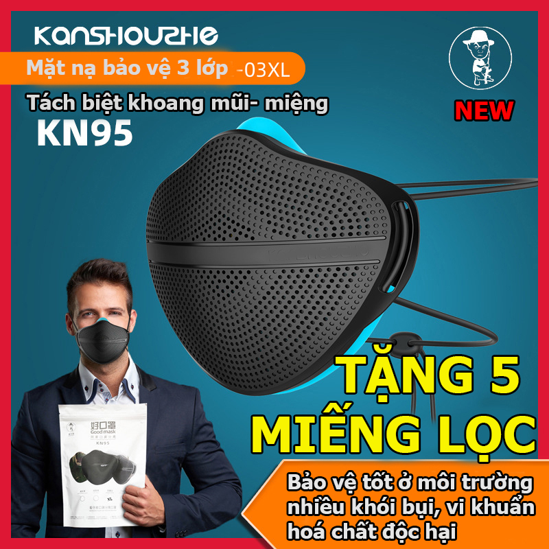 Mặt nạ bảo vệ ,Khẩu trang kháng khuẩn , chống khói bụi, ngăn ngừa vi khuẩn hiệu quả trên 95% ( hàng cao cấp)