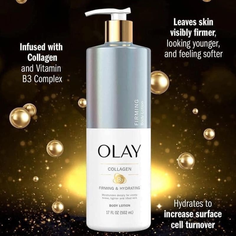 set 2 chai Dưỡng thể Olay Collagen B3 Firming &amp; Hydrating Body Lotion 502ml của Mỹ ( không xuất hóa đơn đỏ )