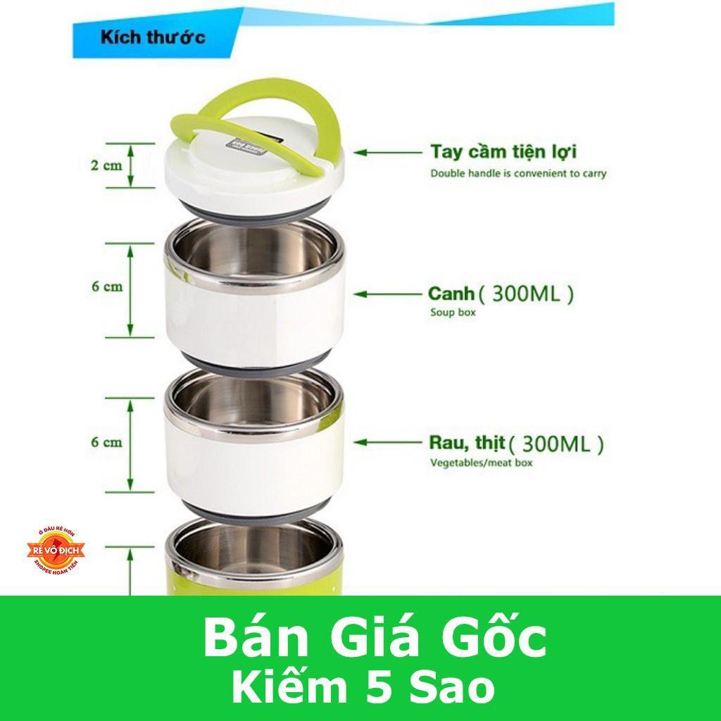 Cặp lồng cơm 3 tầng (LOẠI CHẤM BI)