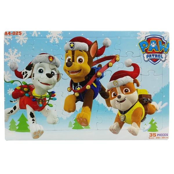 Bộ Xếp Hình Khổ A4 Puzzle Minh Châu 35-025 - Paw Patrol Xmas (35 Mảnh Ghép)