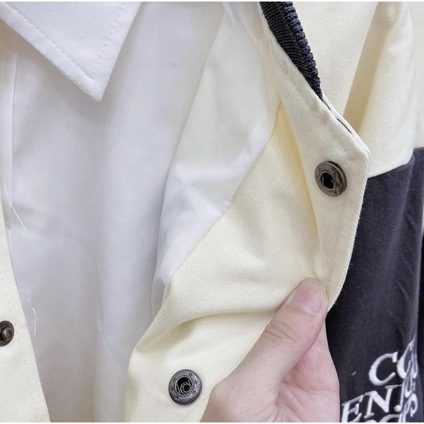 Áo Jacket Bombers Nhung Thêu ENJOG 2 Màu