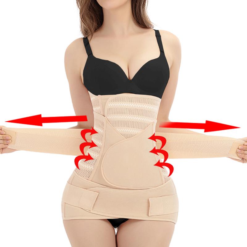 Áo 3 Trong 1 Sau Sinh Đai Gen Bụng Bà Bầu Bụng Bụng Polvis Dây Kéo Chờ Đợi Huấn Luyện Sau Sinh Băng Dây Cơ Thể shaper