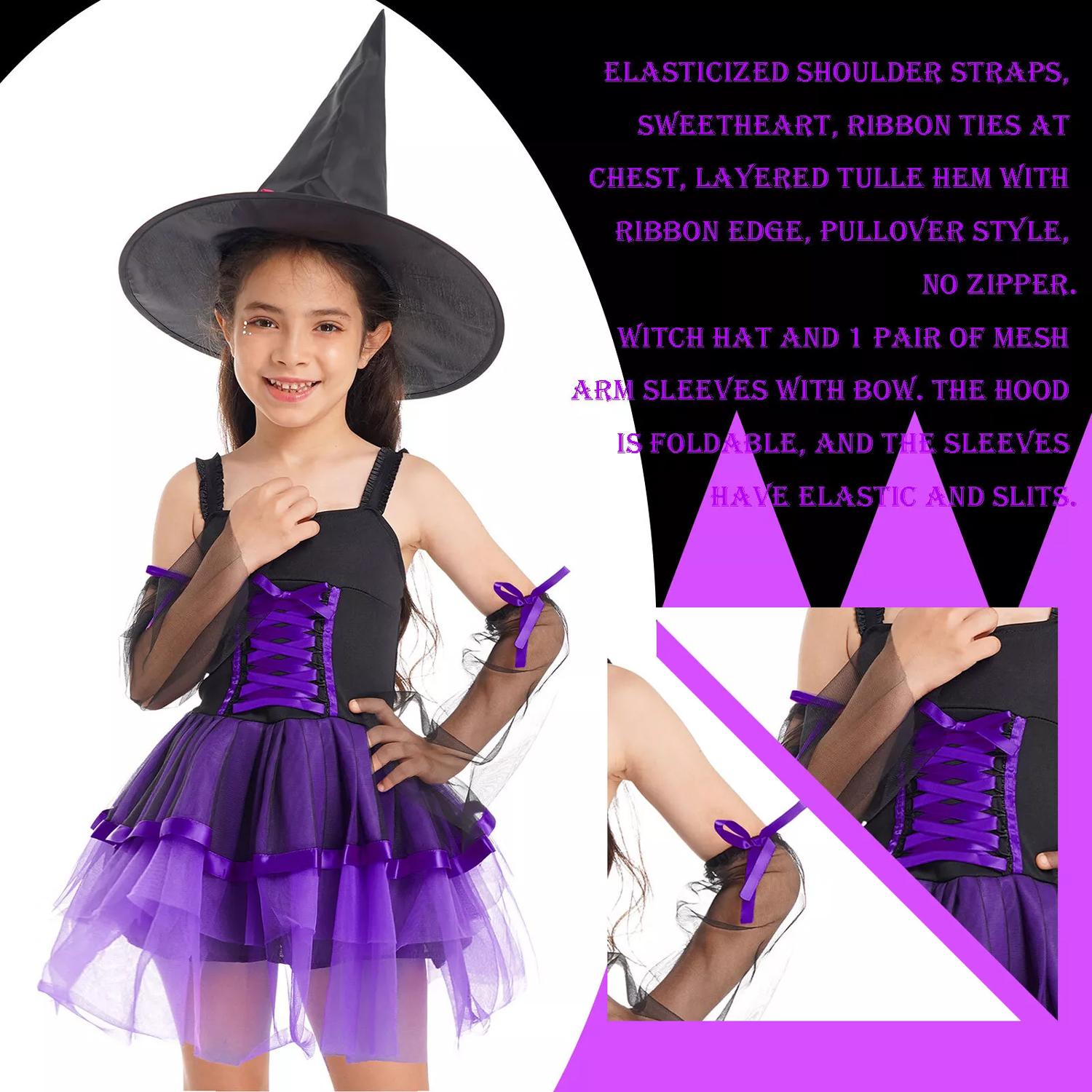 Bộ Váy Phù Thủy Hóa Trang Halloween Bé Gái - Size M - Nuan Nuan G0195C