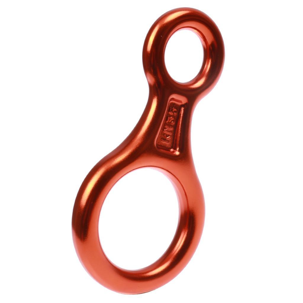 Figure 8 Mountaineering Climbing Tree Rock Rappelling Ring Belay Device 35KN