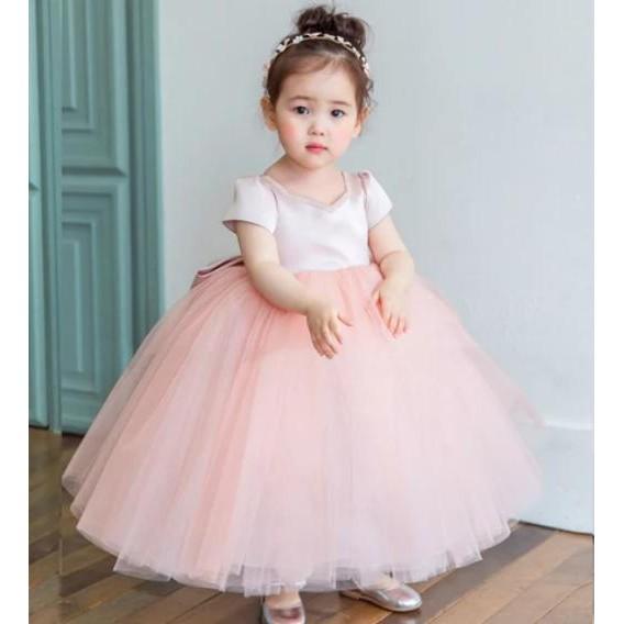 Đầm công chúa lưới hồng sang trọng cho bé từ 1 - 12 tuổi