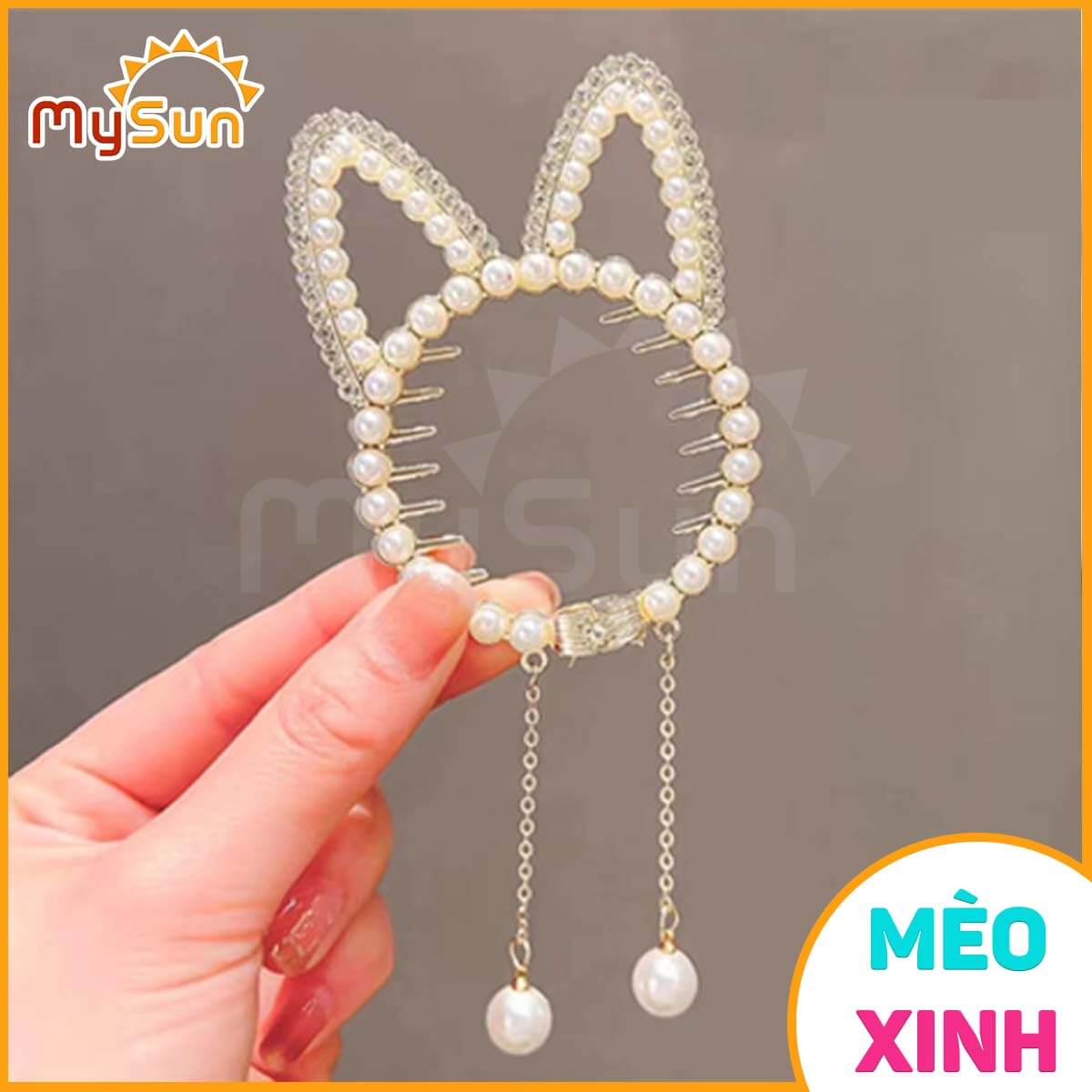 Nơ kẹp cài tóc cho bé gái xinh đẹp - phụ kiện tóc trẻ em MySun