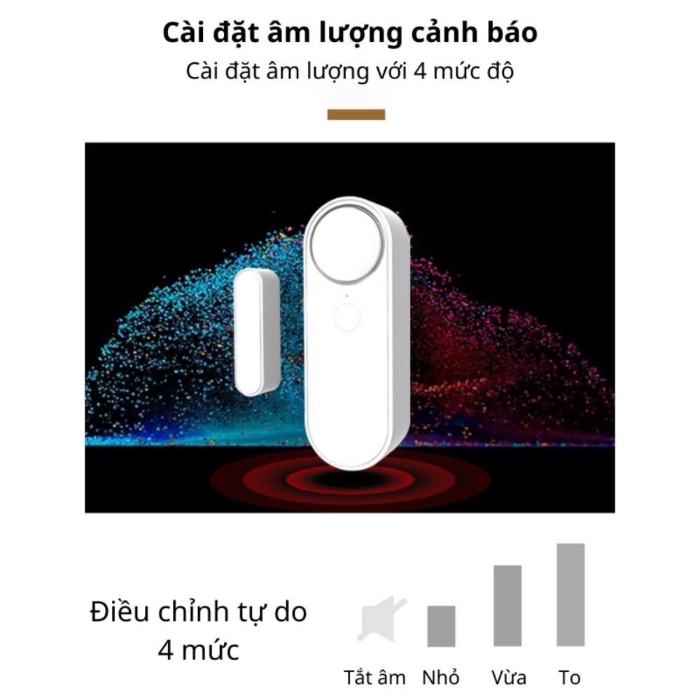 Cảm biến mở cửa wifi có còi chống trộm báo qua điện thoại HM-DS04