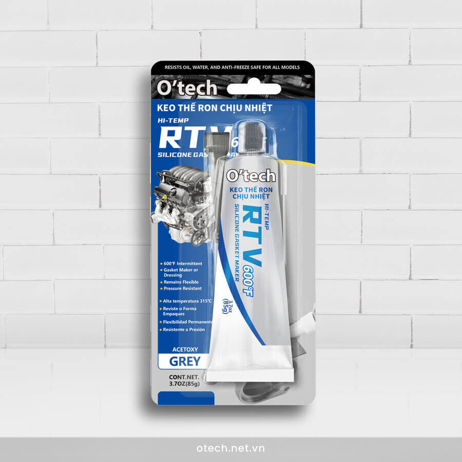 Keo Thế Ron Chịu Nhiệt O’tech Hi-Temp RTV 600°F Silicone Gasket Maker