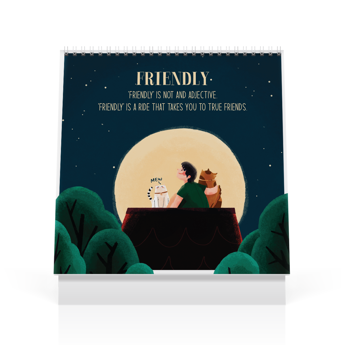 Lịch bàn 2022 Nhâm Dần 20x22 SDstationery LIVE LIKE A CHILD tiếng Anh hình vẽ em bé thiếu nhi trẻ em dễ thương