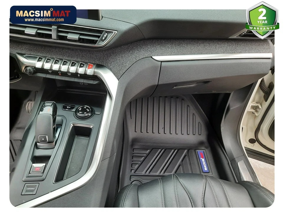 Thảm lót sàn xe ô tô Peugeot 5008 2017 đến nay Nhãn hiệu Macsim chất liệu nhựa TPV cao cấp..
