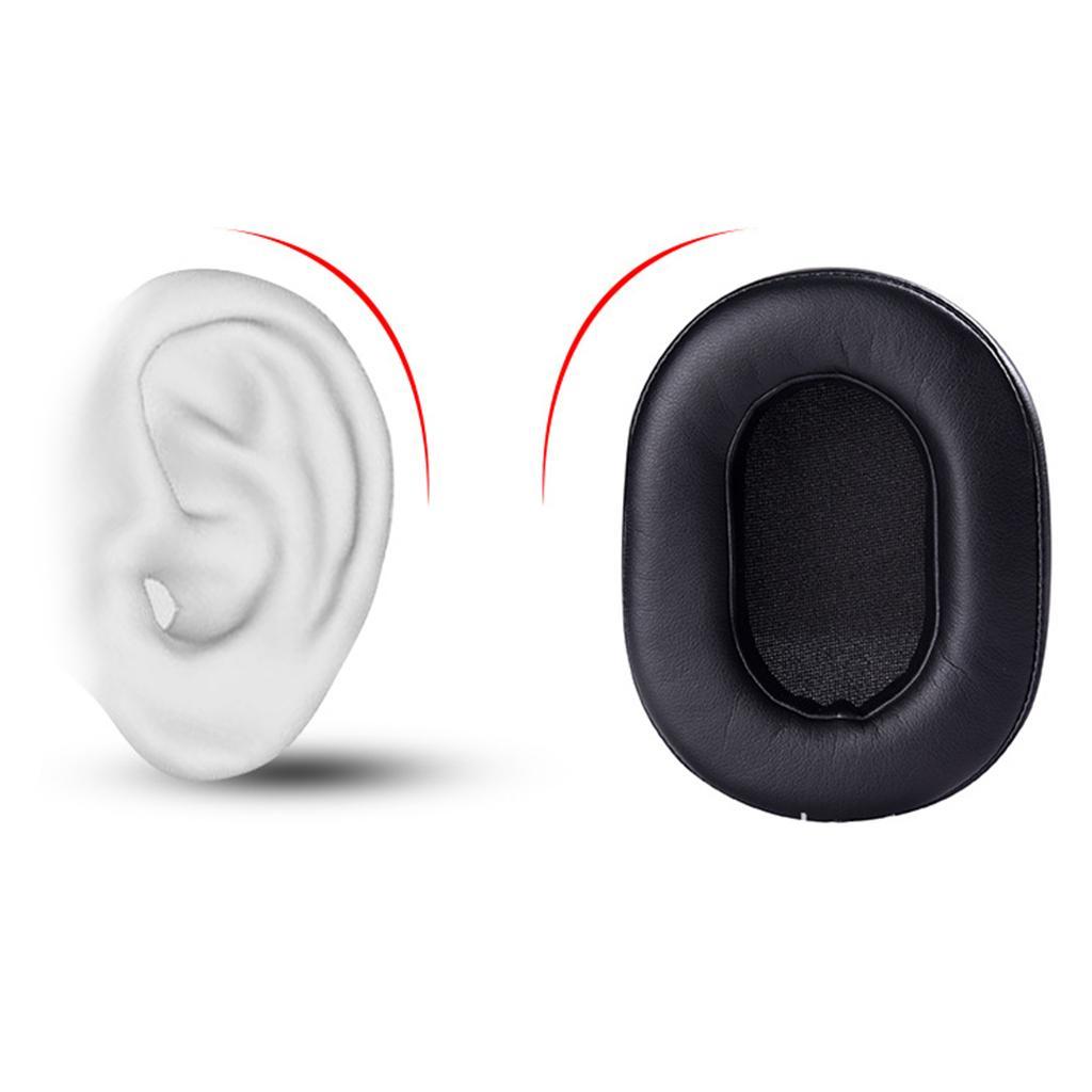 Leather Earpad Foam Sponge Cushion Headphone Cover For  Black
