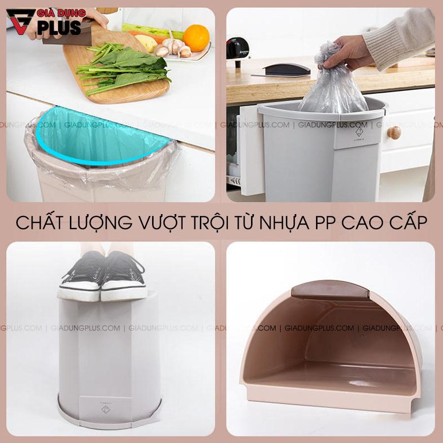 Thùng đựng rác treo cánh cửa tủ bếp đa năng 7.5L | Nhựa PP Cao Cấp | Jianxia