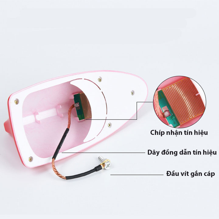 Ăng ten bắt sóng vây cá mập gắn trần ô tô, tăng cường thu sóng radio, sóng GPS, sóng di động, tự lắp đặt dễ dàng tại nhà chỉ với một vài thao tác