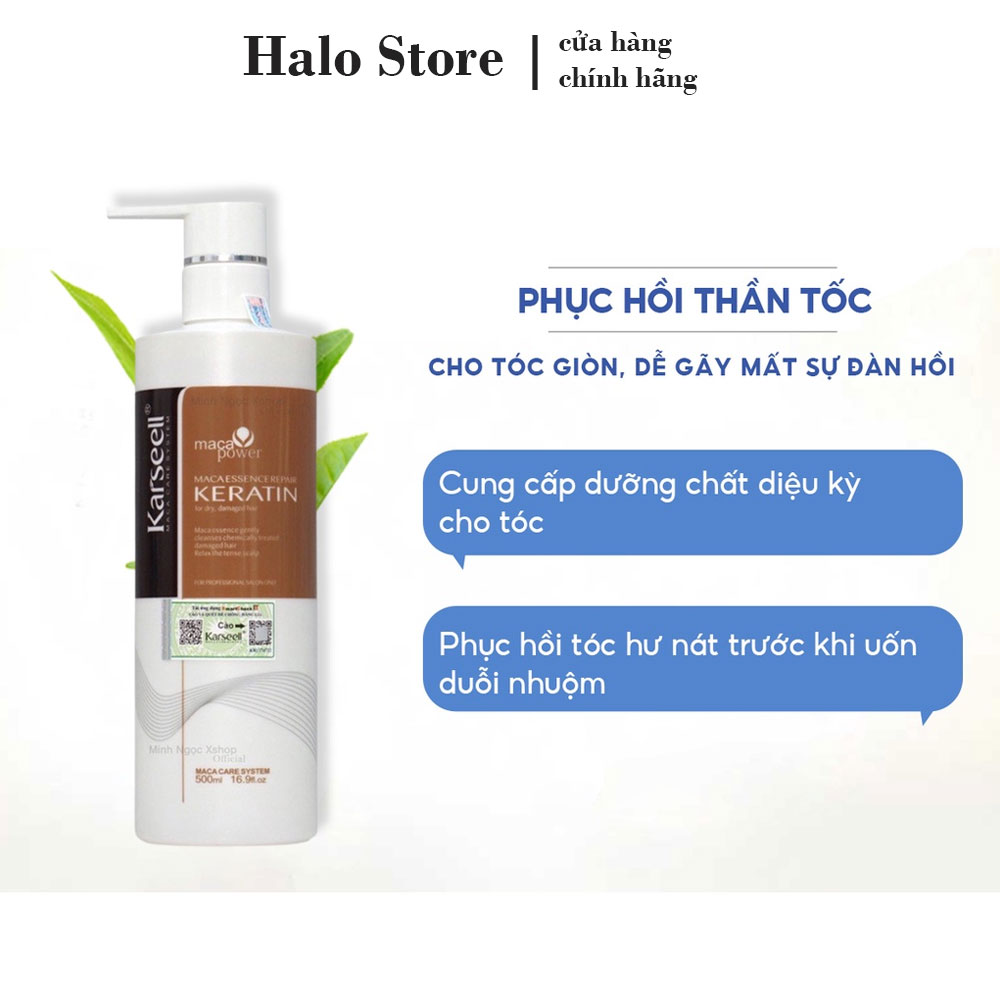 [+Tặng mũ trùm] Keratin Karseell phục hồi tóc thần tốc 500ml