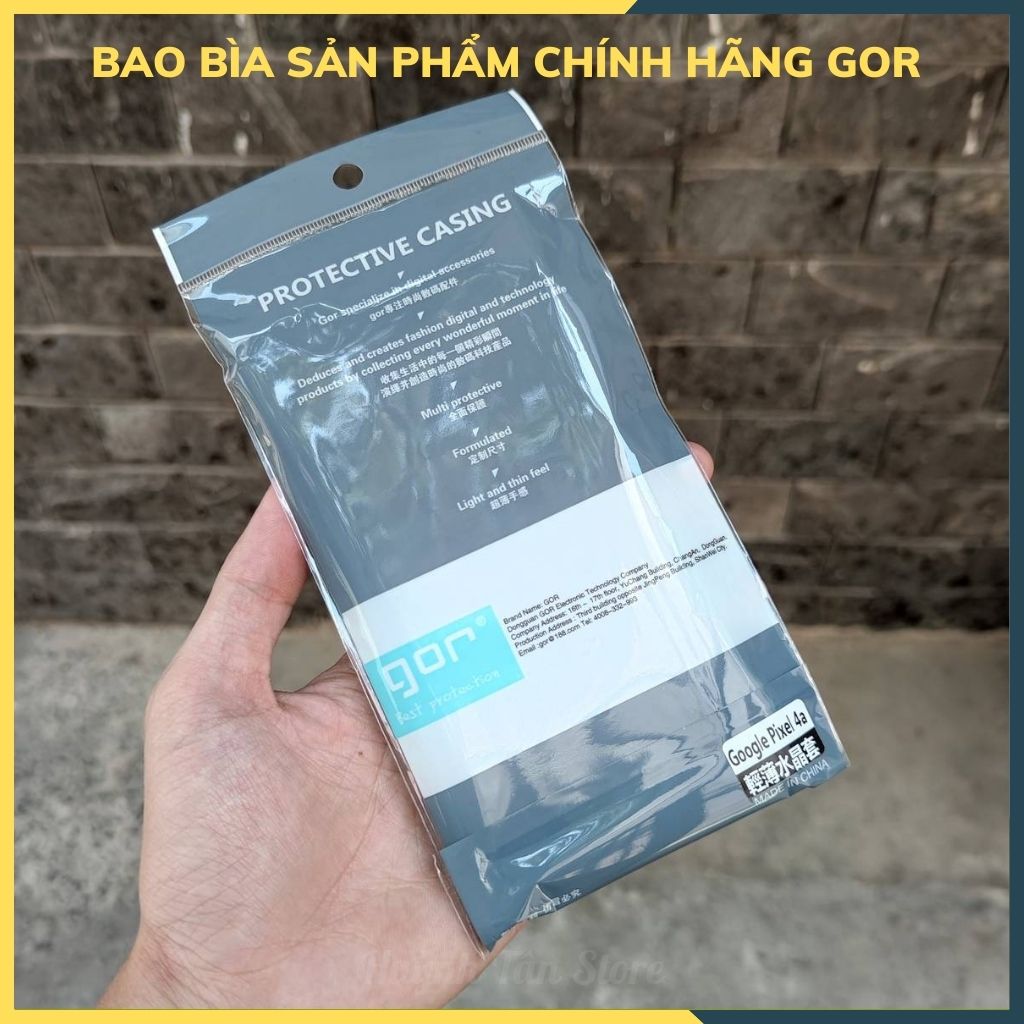 Ốp lưng trong suốt silicon GOR dành cho pixel 4A bảo vệ camera dẻo siêu mỏng - Hàng nhập khẩu
