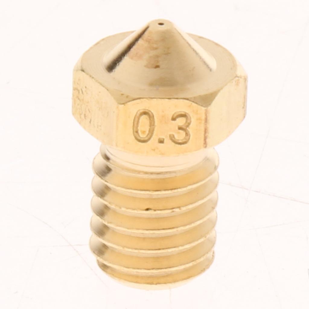 4 Pack 0.3mm 3D Printer Replace Brass 1.75mm Filaments Extruder Nozzle Print Head
