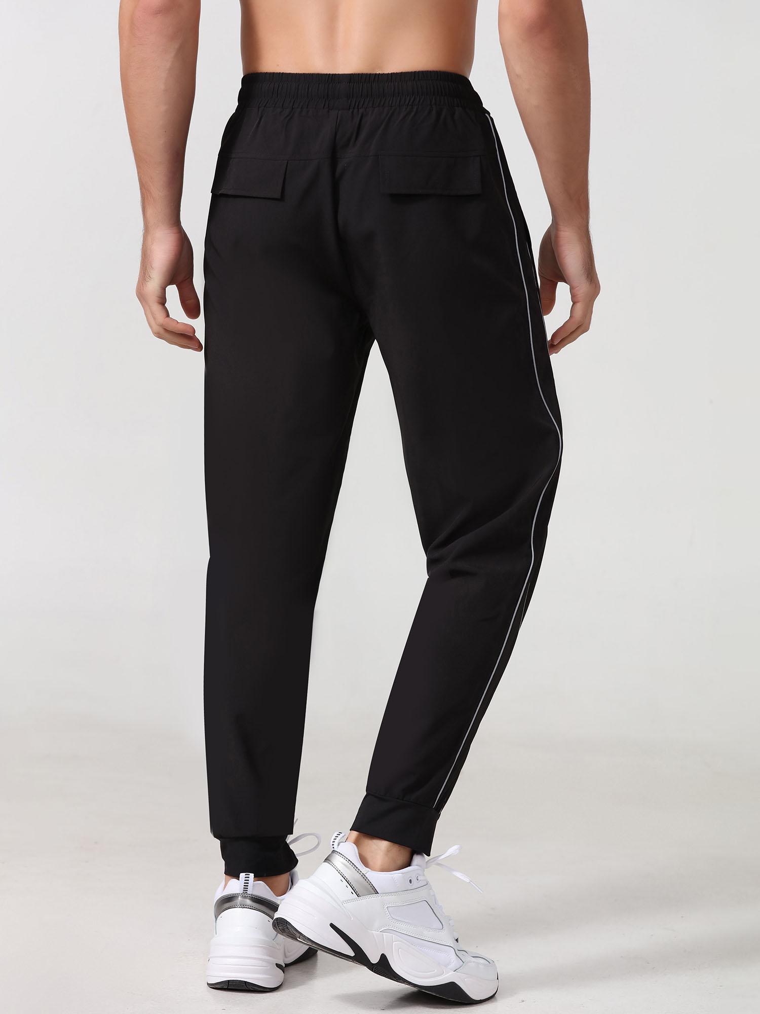 Quần Jogger Nam Quần thể thao có túi có dây phản quang Chạy bộ tập thể thao Người chạy bộ thể thao