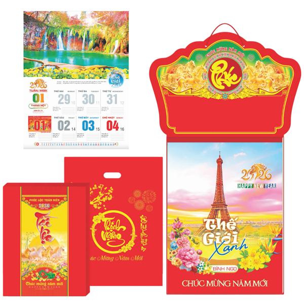 Lịch Bloc 52 Tuần - Thế Giới Xanh - Bảng Treo Metalize - 32 x 42 cm - TĐ48