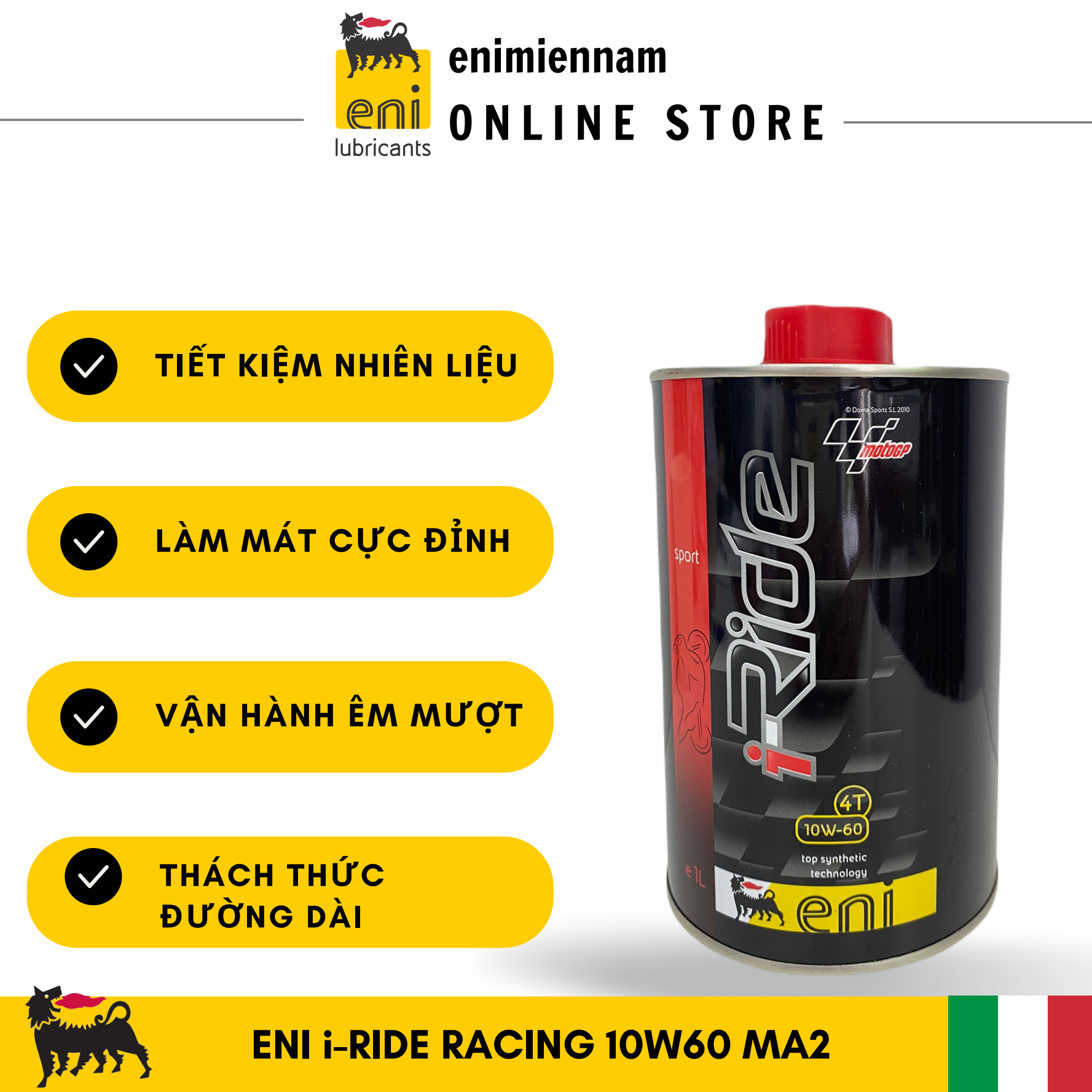 Nhớt Eni I-Ride Racing 10W60 nhập khẩu Ý
