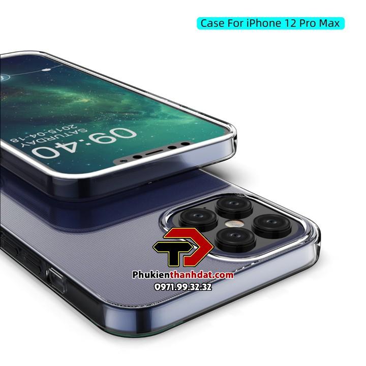 Ốp lưng dẻo trong suốt dành cho iPhone 12, iPhone 12 Max, iPhone 12 Pro Max, iPhone 12 Pro