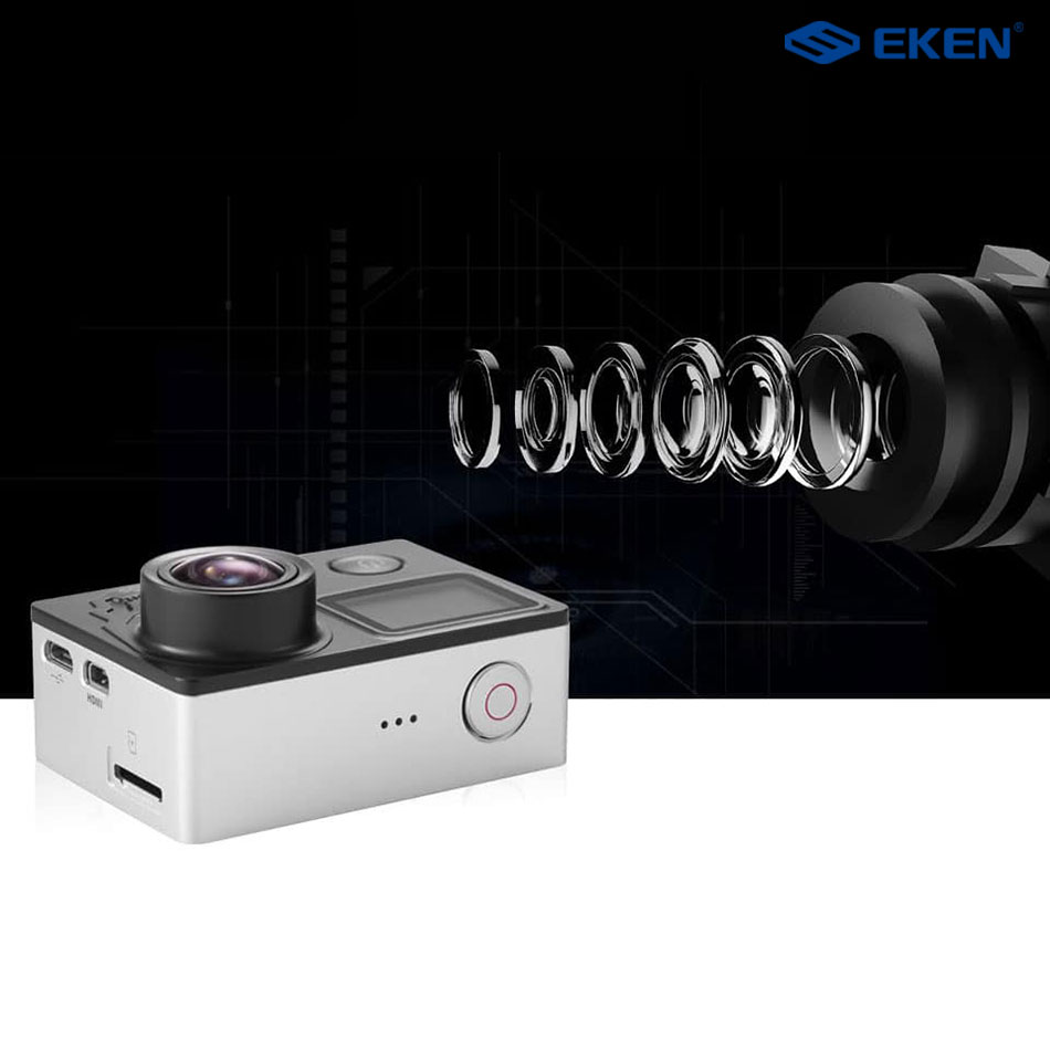 Camera hành trình sports Eken HR9 Ultra HD Wifi quay video 4K tặng đầy đủ bộ phụ kiện lắp đặt trên cả ô tô xe máy - Hàng nhập khẩu nguyên bộ