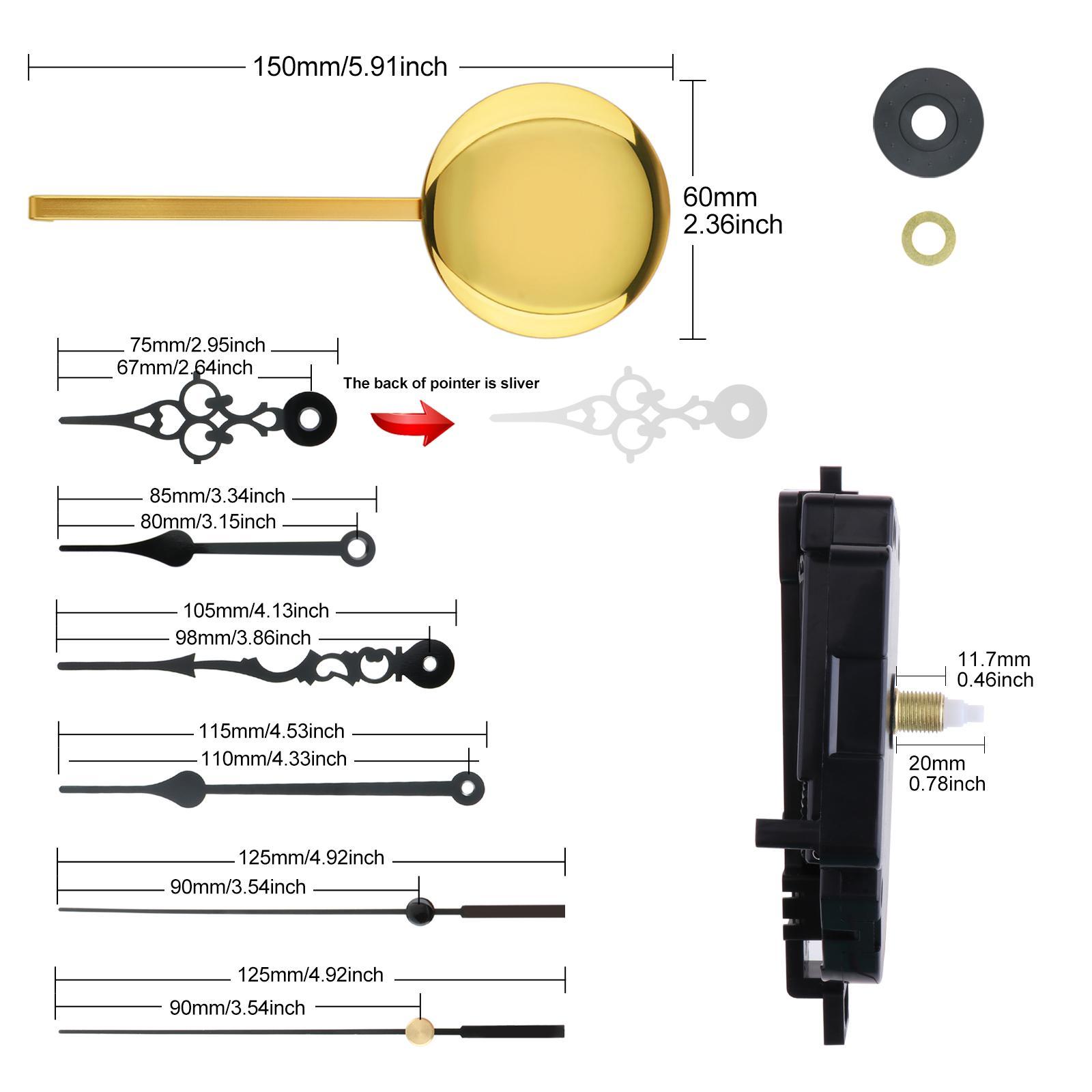 Pendulum Clock Chime Music Box Movement DIY Kit easy to install