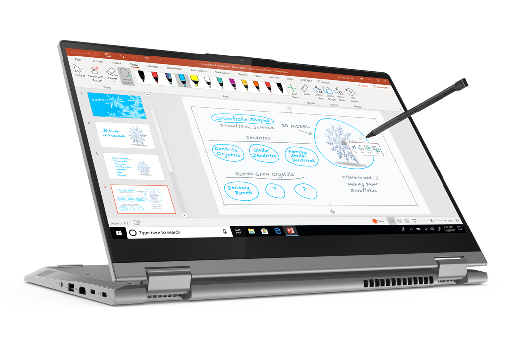 Laptop Lenovo ThinkBook 14s Yoga ITL i5 1135G7/16GB/512GB/14"F/Touch/Pen/Win11/(20WE007NVN)/Xám - Hàng chính hãng