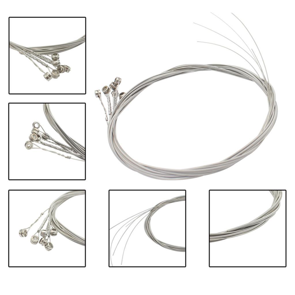 6pcs White Guitar Strings for Electric