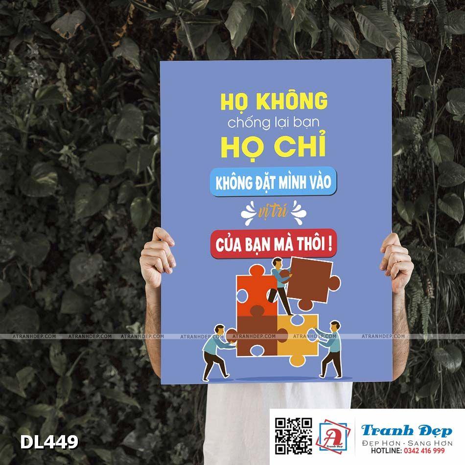 Tranh động lực trang trí phòng làm việc - Họ không chống lại bạn - DL449